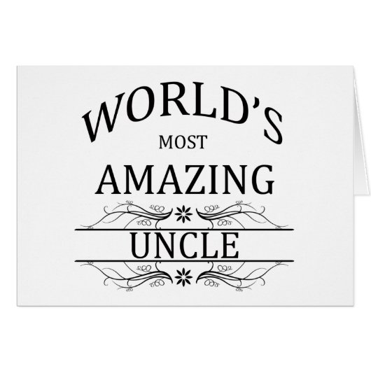 World's Most Amazing Uncle Cards (Front Horizontal)