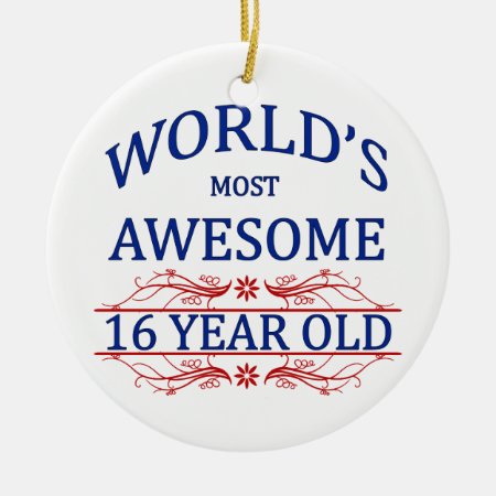 World's Most Awesome 16 Year Old Ceramic Ornament