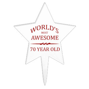 World's Most Awesome 70 Year Old Cake Topper