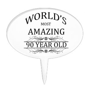 World's Most Awesome 90 Year Old Cake Topper