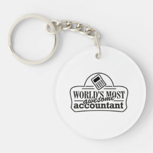 World's Most Awesome Accountant Keychain