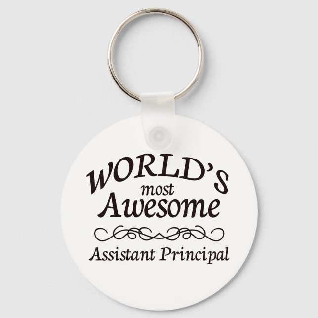 World's Most Awesome Assistant Principal Keychain (Front)