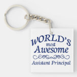 World&#39;s Most Awesome Assistant Principal Keychain at Zazzle