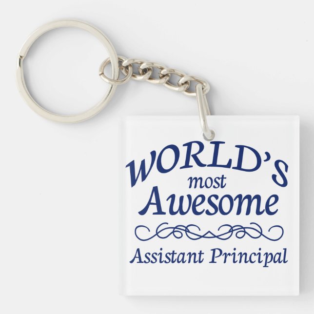 World's Most Awesome Assistant Principal Keychain (Front)