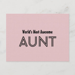 World's Most Awesome AUNT Custom Pink Gift Item 01 Postcard