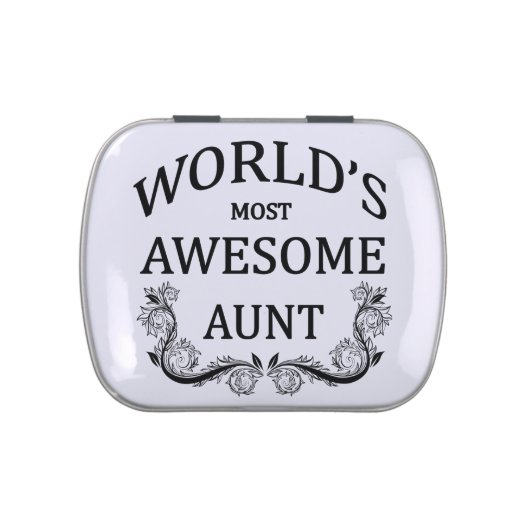 World's Most Awesome Aunt Jelly Belly Candy Tin (Top)