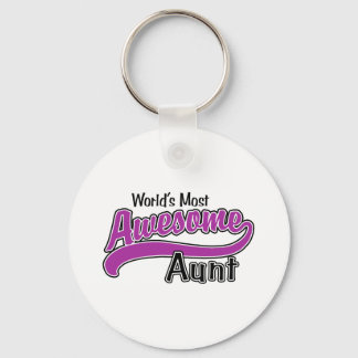 World's Most Awesome Aunt Keychain