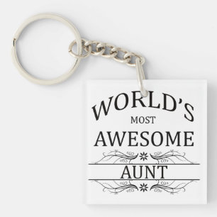 World's Most Awesome Aunt Keychain