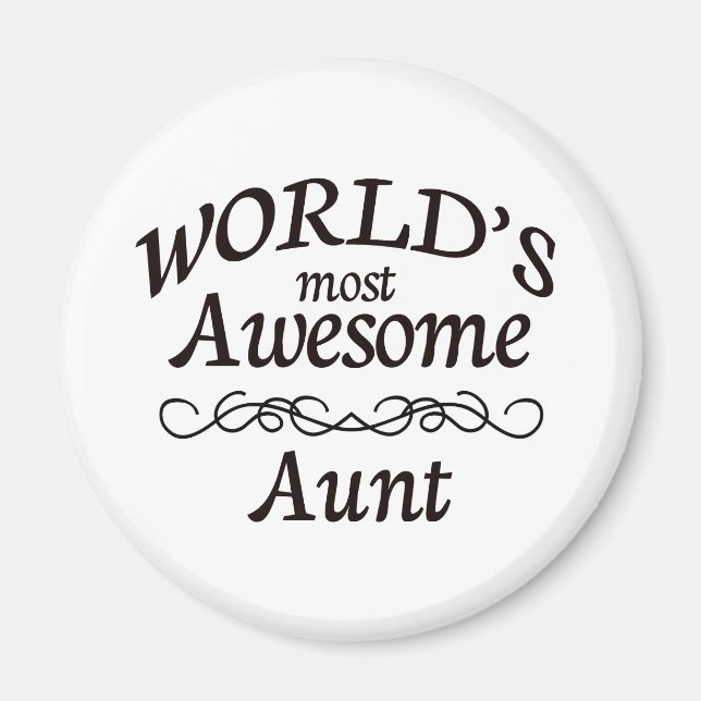World's Most Awesome Aunt Magnet (Front)