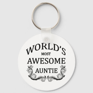 World's Most Awesome Auntie Keychain