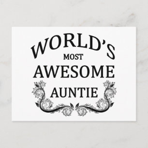 World's Most Awesome Auntie Postcard