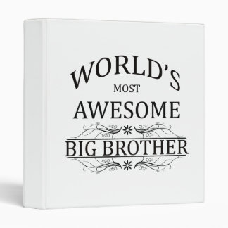 World's Most Awesome Big Brother 3 Ring Binder