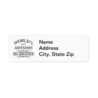 World's Most Awesome Big Brother Label