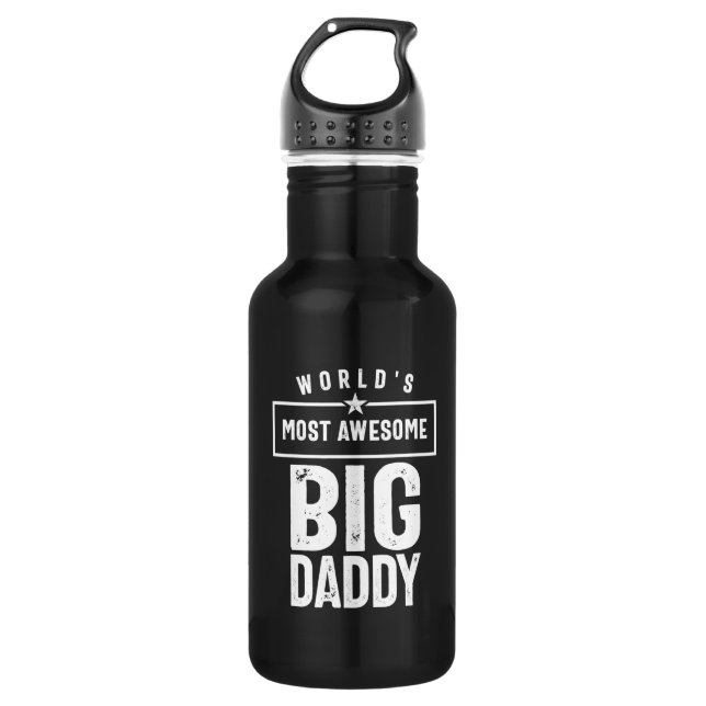 World's Most Awesome Big Daddy | Father Grandfathe Stainless Steel Water Bottle (Front)