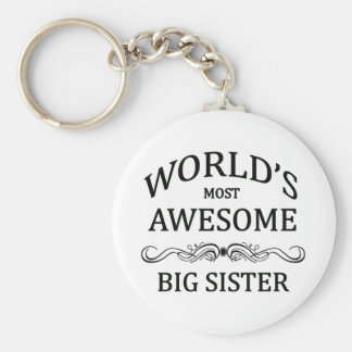 World's Most Awesome Big Sister Keychain