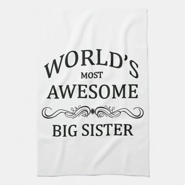 World's Most Awesome Big Sister Towel (Vertical)