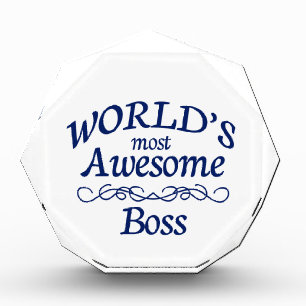 World's Most Awesome Boss Acrylic Award