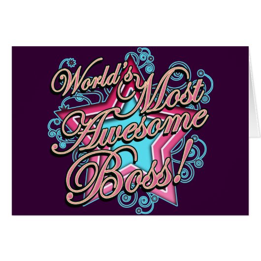 Worlds Most Awesome Boss Cards (Front Horizontal)