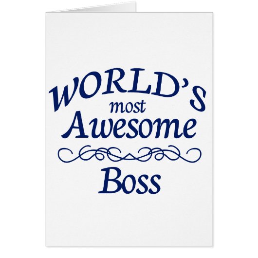 World's Most Awesome Boss Cards (Front)