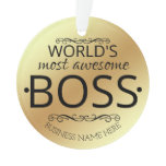 WORLD'S most awesome Boss gift Ornament WORLD'S most awesome Boss gift Ornament