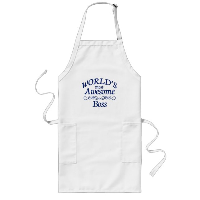 World's Most Awesome Boss Long Apron (Front)