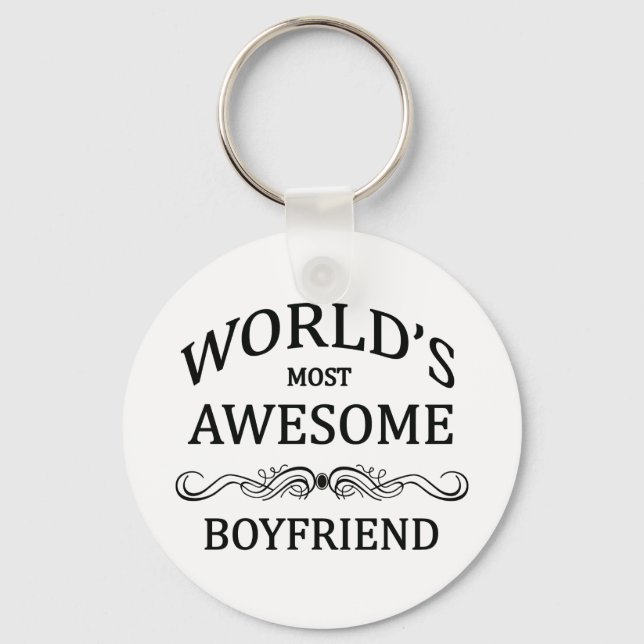 World's Most Awesome Boyfriend Keychain (Front)