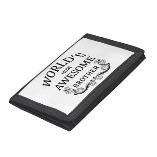 World's Most Awesome Brother Trifold Wallet