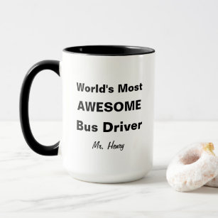 World's Most Awesome Bus Driver Personalized Mug