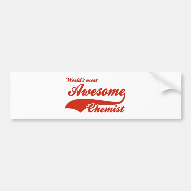 World's Most Awesome chemist Bumper Sticker (Front)