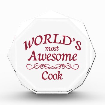 World's Most Awesome Cook Award by occupationalgifts at Zazzle