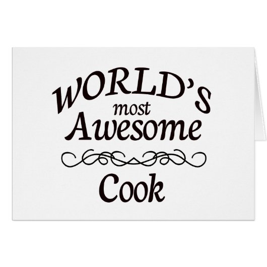 World's Most Awesome Cook Cards (Front Horizontal)
