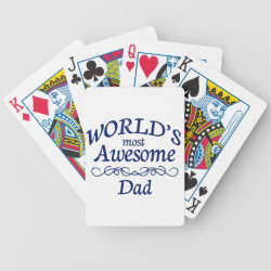 World's Most Awesome Dad Bicycle Playing Cards