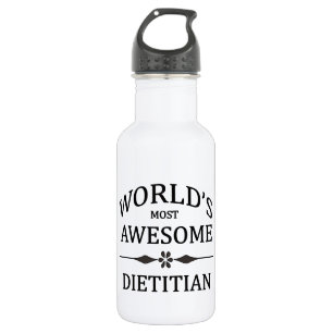 World's Most Awesome Dietitian Stainless Steel Water Bottle