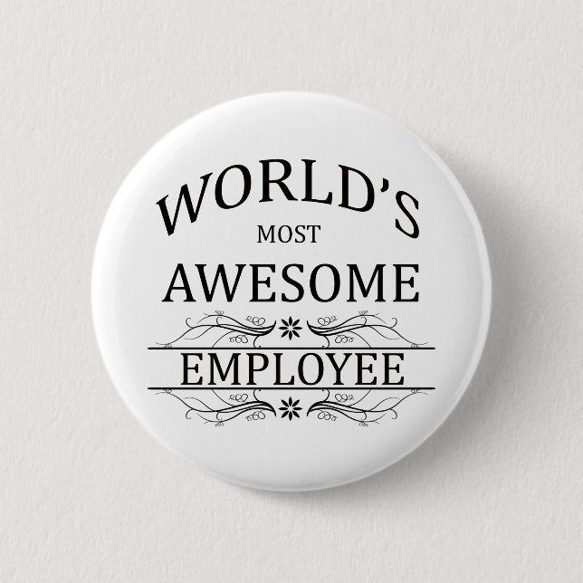 World's Most Awesome Employee Button (Front)