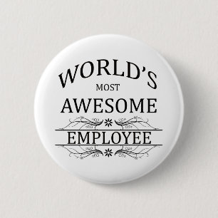 World's Most Awesome Employee Button