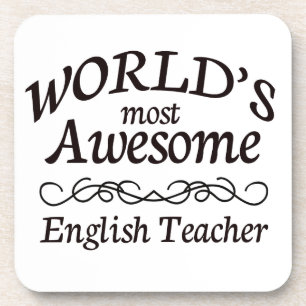 World's Most Awesome English Teacher Beverage Coaster