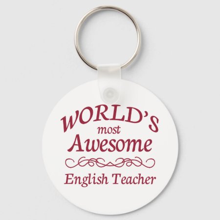 World's Most Awesome English Teacher Keychain