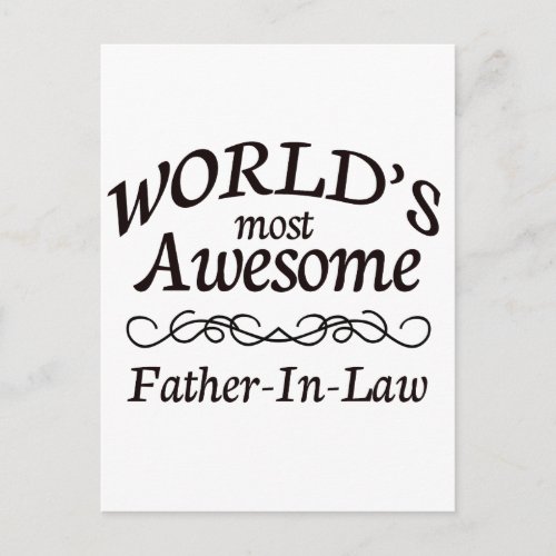 Worlds Most Awesome Father_In_Law Postcard