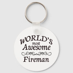 World's Most Awesome Fireman Keychain