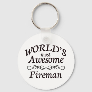 World's Most Awesome Fireman Keychain