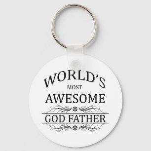 World's Most Awesome God Father Keychain