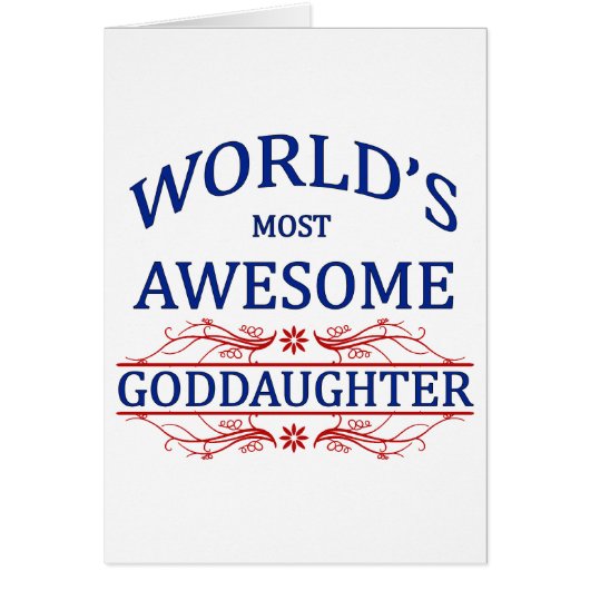 World's Most Awesome Goddaughter Cards (Front)