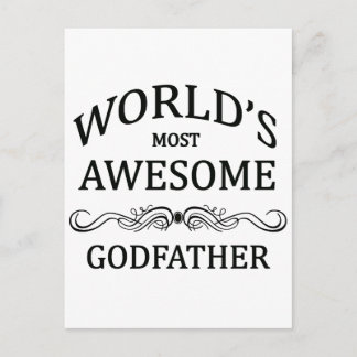 World's Most Awesome Godfather Postcard
