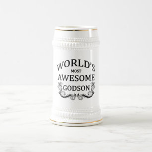 World's Most Awesome Godson Beer Stein