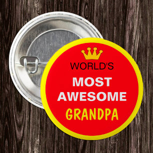 Worlds Most Awesome - GRANDPA (best one) Button
