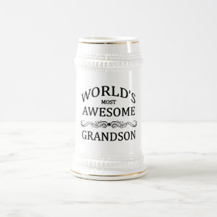 World's Most Awesome Grandson Beer Stein