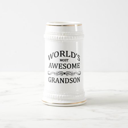 World's Most Awesome Grandson Beer Stein