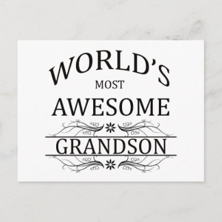 World's Most Awesome Grandson Postcard