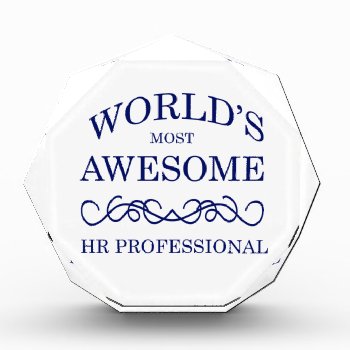 World's Most Awesome Hr Professional Award by occupationalgifts at Zazzle