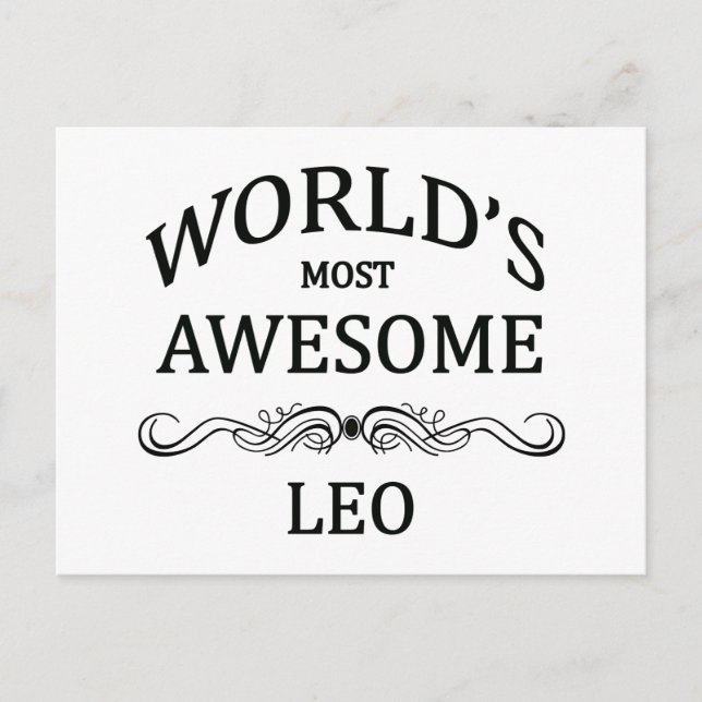World's Most Awesome Leo Postcard (Front)